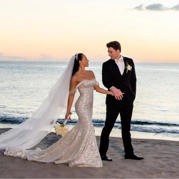 Sparkle Wedding Dress Berta Inspired Abella